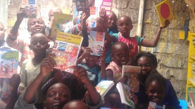 Children reading in Nairobi