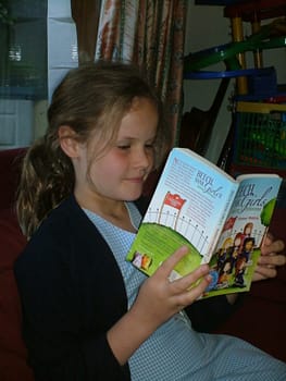 Schoolgirl reading