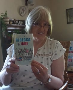 Eleanor Watkins with her latest book, Rebecca and Jade: Choices