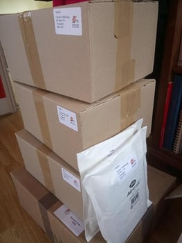 Boxes of Dernier Publishing books